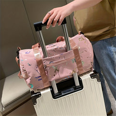 Lightweight Laser Letter Pattern Sports Handbag Travel Luggage Bag