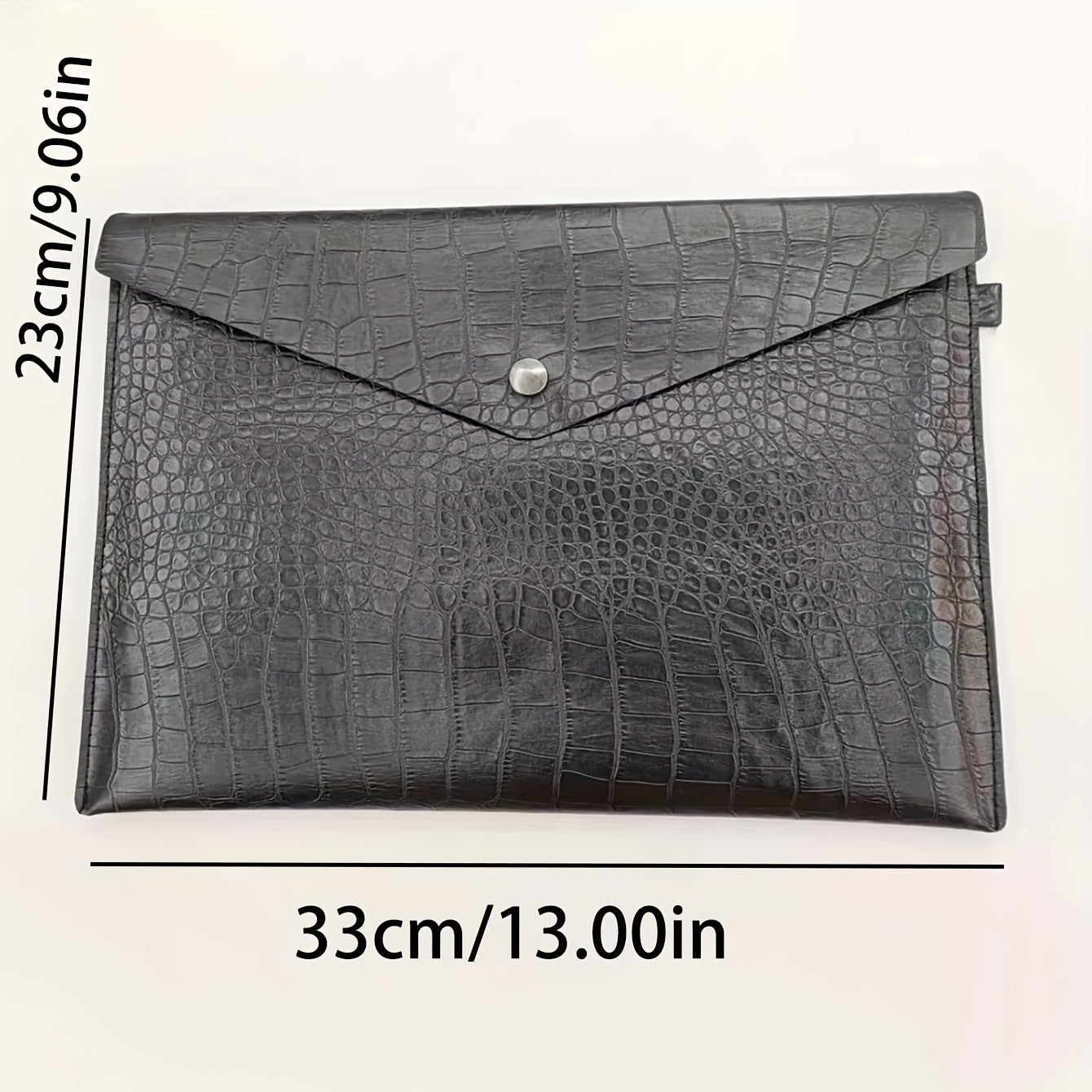 A4 PU Document Bag - Black
