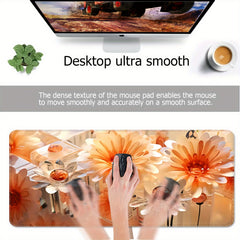 Flower Large Mousepad Natural Rubber Anti Slip Office Mouse Pad