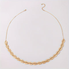 Golden Shell Inlaid Waist Chain Metal Women Boho Belly Chain