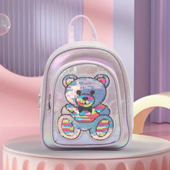 Sequin Bear Backpack For Teens Boys Girls Kindergarten School Bag