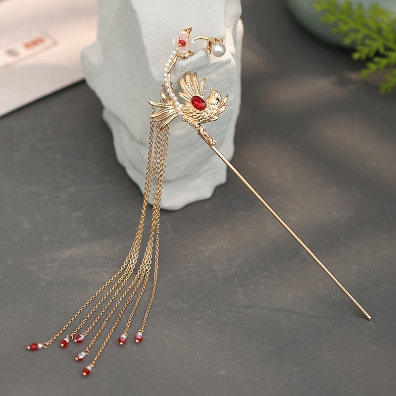 Golden Headdress Cheongsam Hair Pin Wedding Hair Accessories