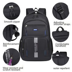 Large Capacity Travel Backpack for Men High School & College Waterproof Laptop C