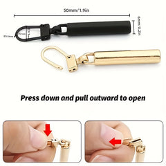 5pcs Metal Zipper Replacement Pull Lock Head DIY Craft Sewing Accessor
