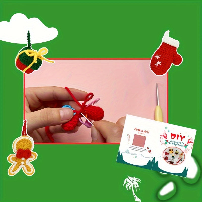 Beginner Crochet Yarn Set with English Manual -  Crochet Material Package