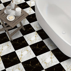 Marble Pattern Self-adhesive Waterproof Floor Tile Matte Anti-slip