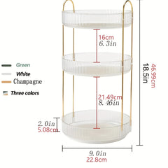 High Capacity 360 Rotating Makeup Organizer for Skincare and Cosmetics