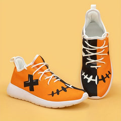 Ghost Face Print High Top Sneakers