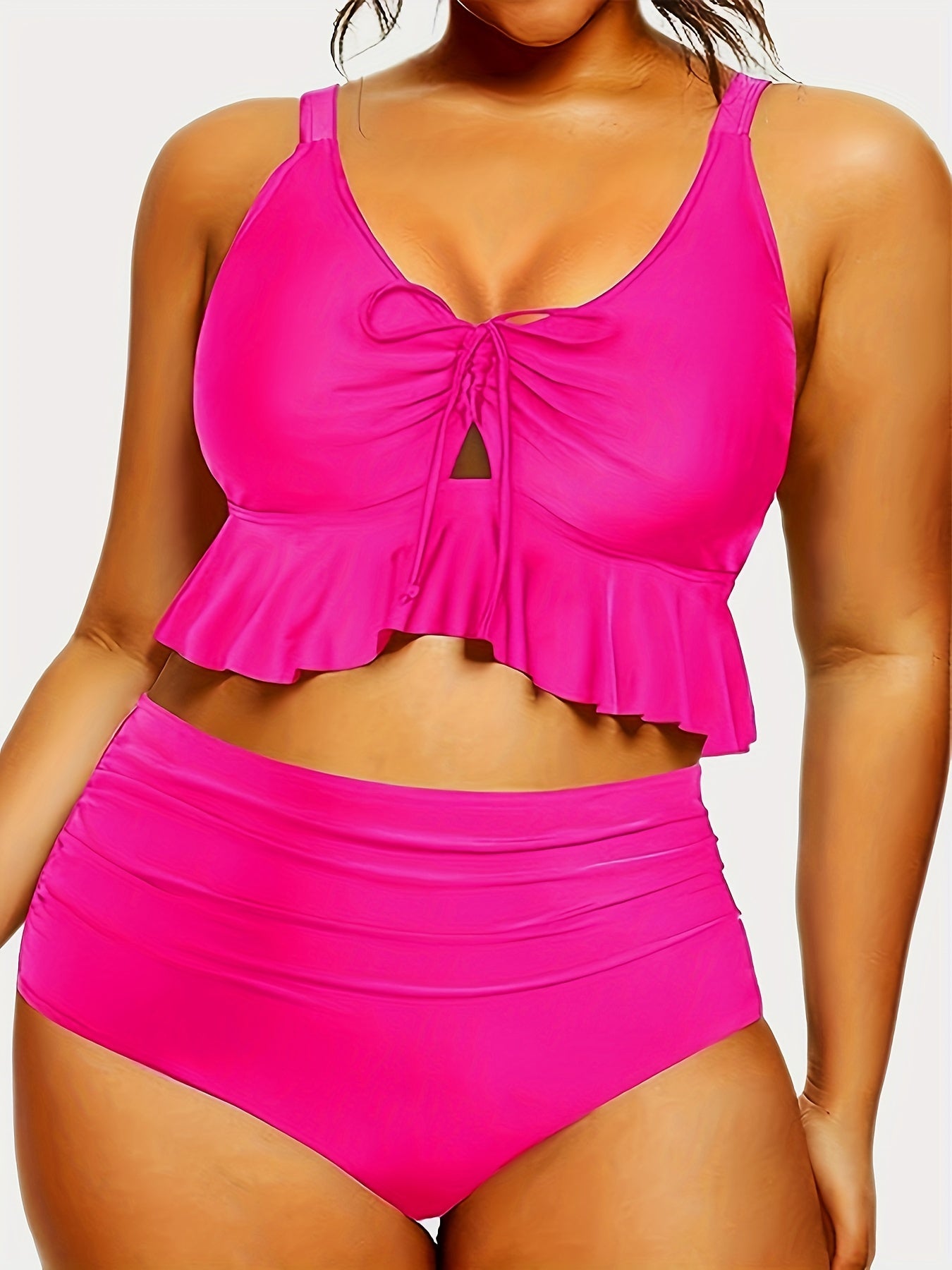  Ruched Ruffle Bikini Set
