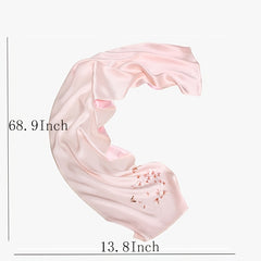 Rose Embroidery Silk Scarf - Women's Shawl