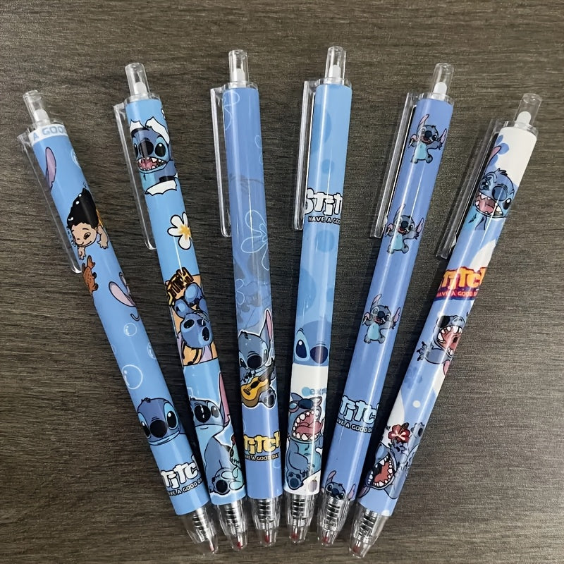 Stitch Cartoon Ballpoint Pen 3pcs Quick Drying Plastic Pen