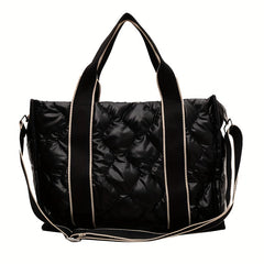 Puffer Quilted Tote Bag Crossbody Winter Shoulder Bag