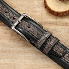 Men's Crocodile Pattern PU Leather Belt