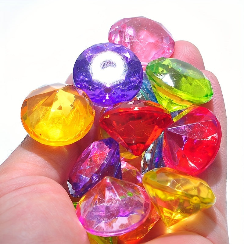 12pcs Acrylic Diamond Toys Colorful Plastic Crystal PlayHouse Toy