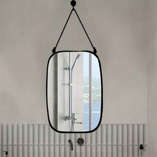 Geometric Wall Mounted Bathroom Mirror Vintage Punch Decorative Makeup Mirror