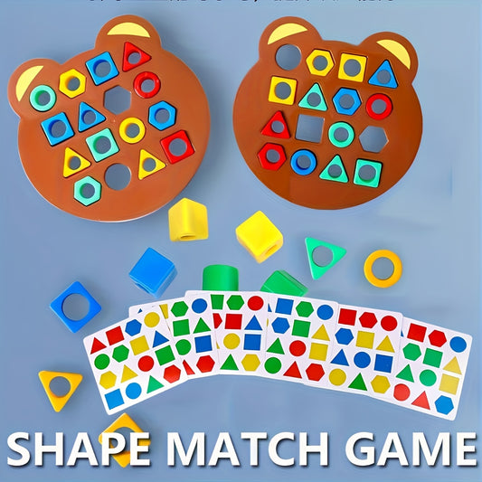 Kids Geometry Shape Matching Game Set Colorful Shape Sorting Educational Toy