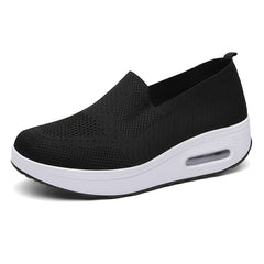 Women's Knit Sports Sneakers Thick Sole Air Cushion Running Shoes