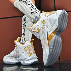 Men's High Top Basketball Shoes Comfy Non Slip Durable Lace Up Sneaker