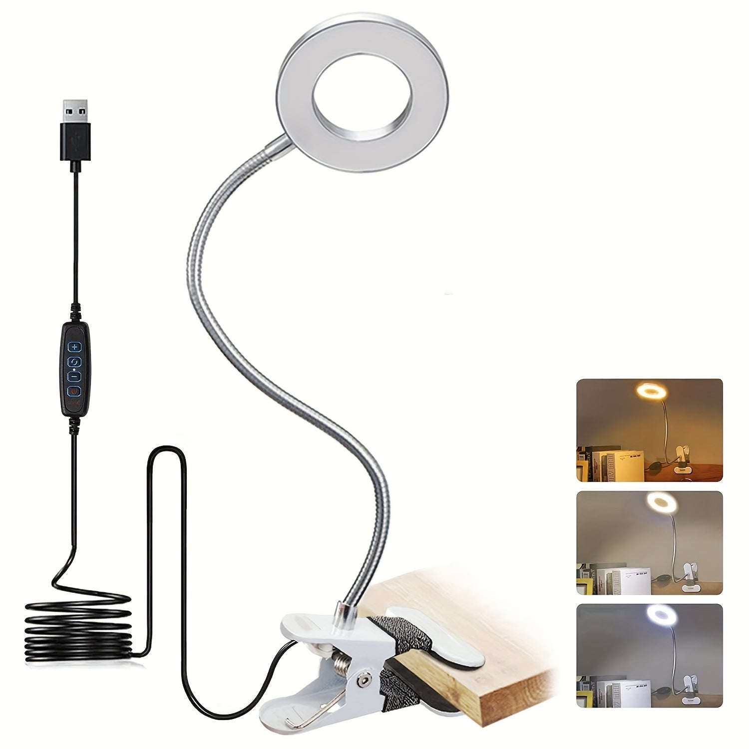 LED Desk Lamp Table Clamp Microblading Tattoo Eye Protection Light 3 Modes