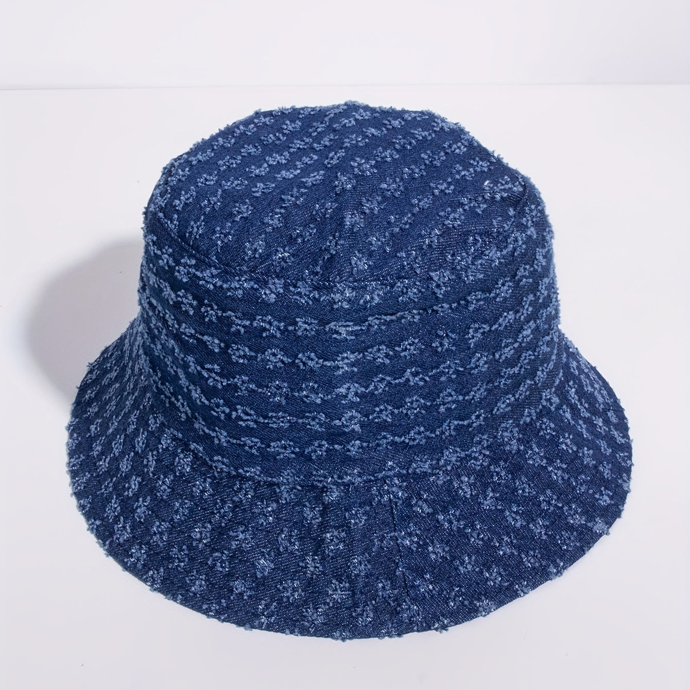 Ripped Denim Bucket Hat Unisex Fisherman Cap Women Men