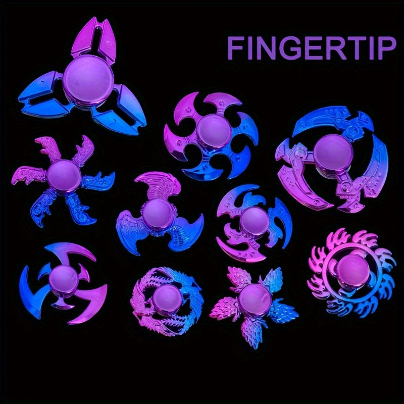 8pcs Purple Fidget Spinners Handheld Finger Gyroscope