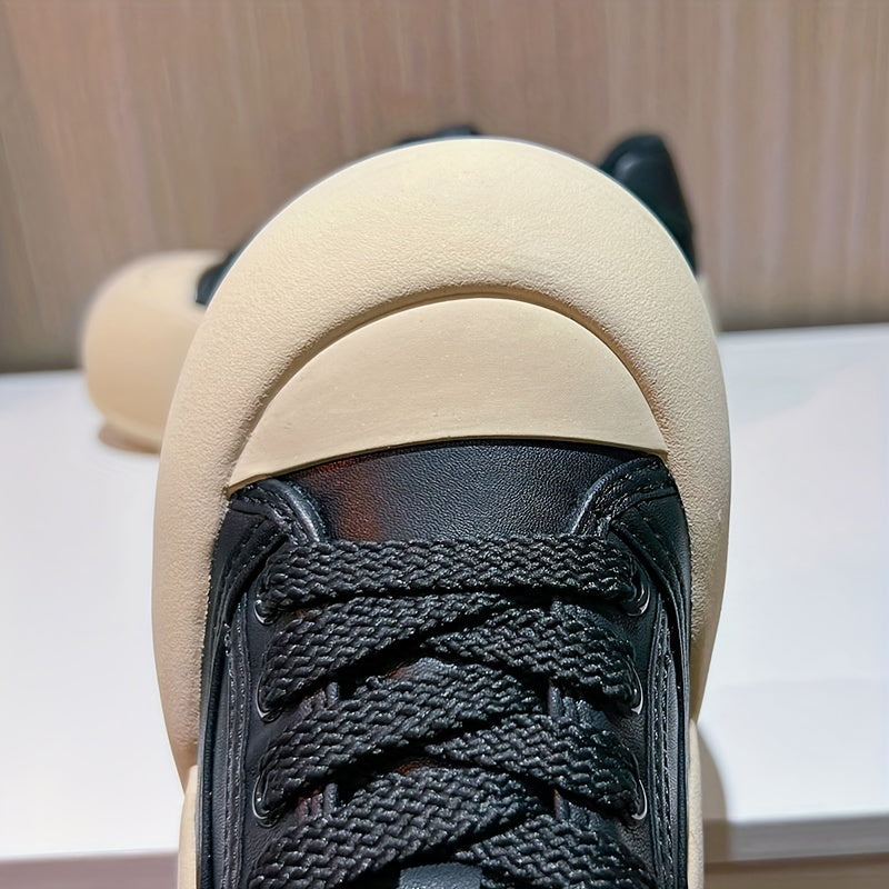 Women's Warm Skate Shoes Thick Sole Lace-up Lightweight Sport Shoes
