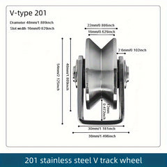 Stainless Steel Bearing Pulley Wire Rope Lifting Pulley Ring U V H Type