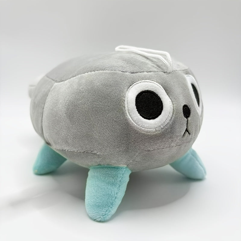 Expressive Grey Reptile Plush Toy for Gamers