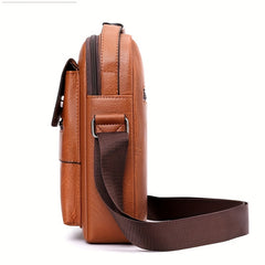 Men's Vintage PU Leather Shoulder Bag Business Satchel