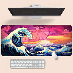 Ocean Wave Mouse Pad Keyboard Desk Pad Non Slip Office Mouse Pad Gift