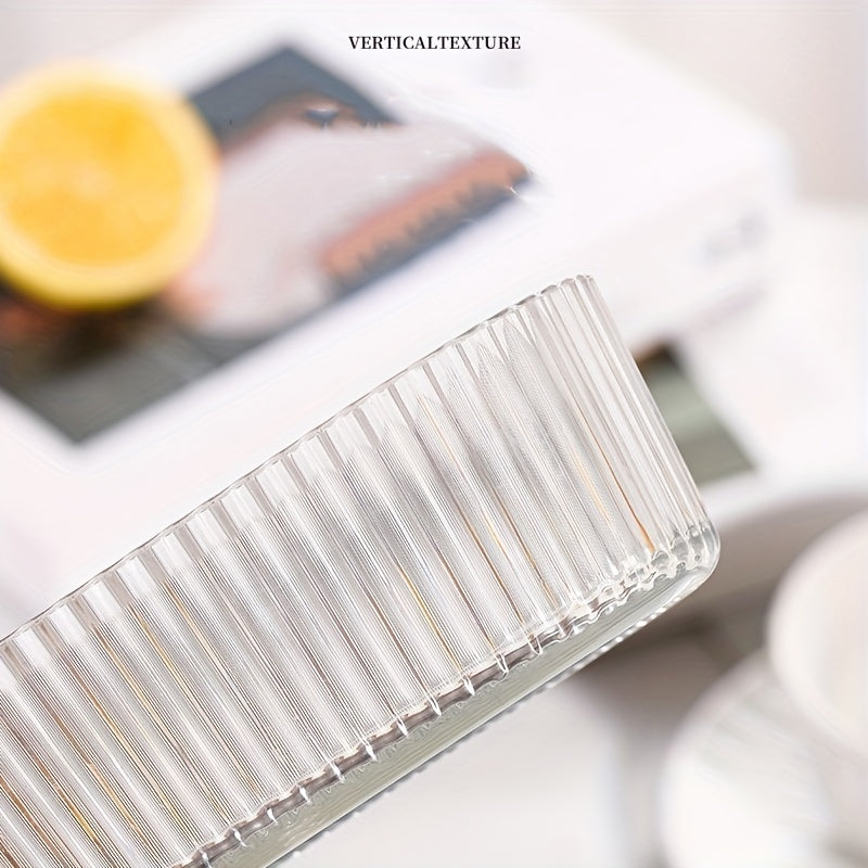 Small Fresh Striped Glass Fruit Bowl Snack Plate Marine Storage Bowl