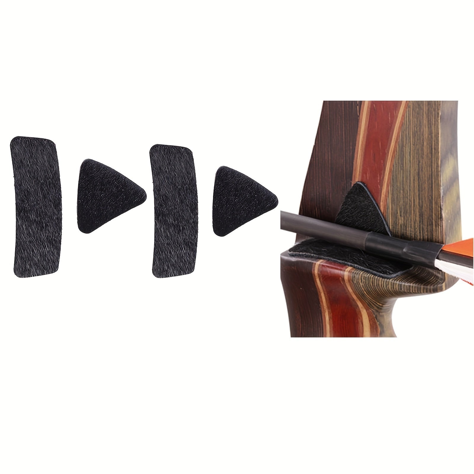 4pcs Archery Arrow Rest Pad Adhesive Patch Recurve Bow Arrows Sticker