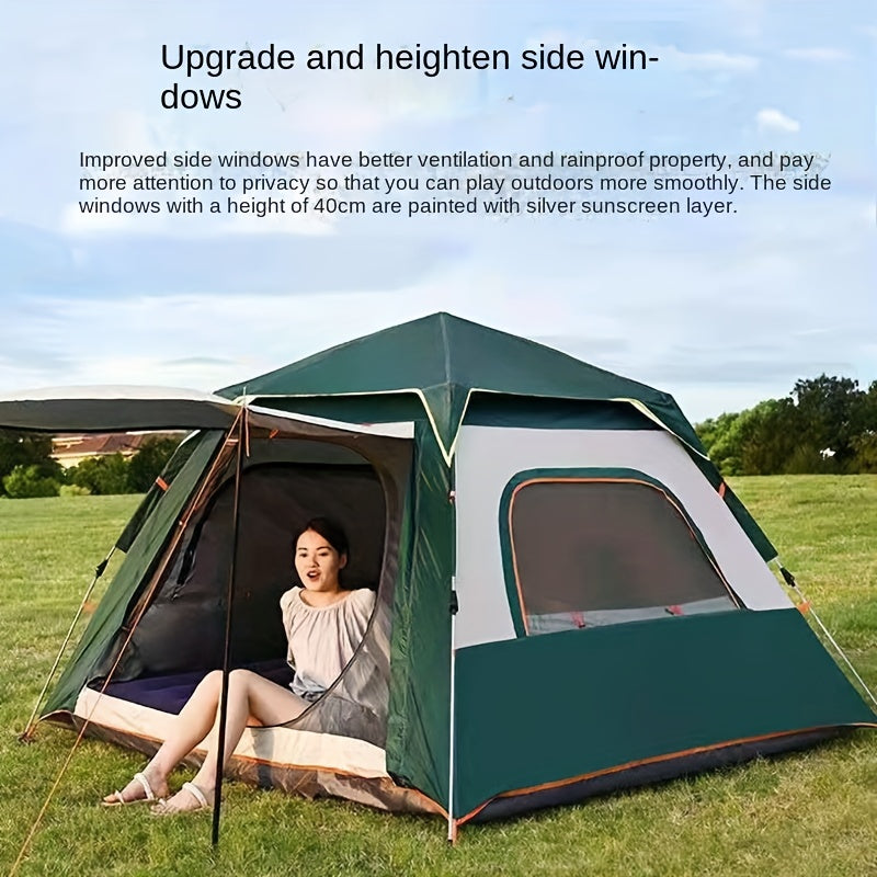 4 Person Quick Setup Tent Windproof Rainproof Breathable for Family Camping