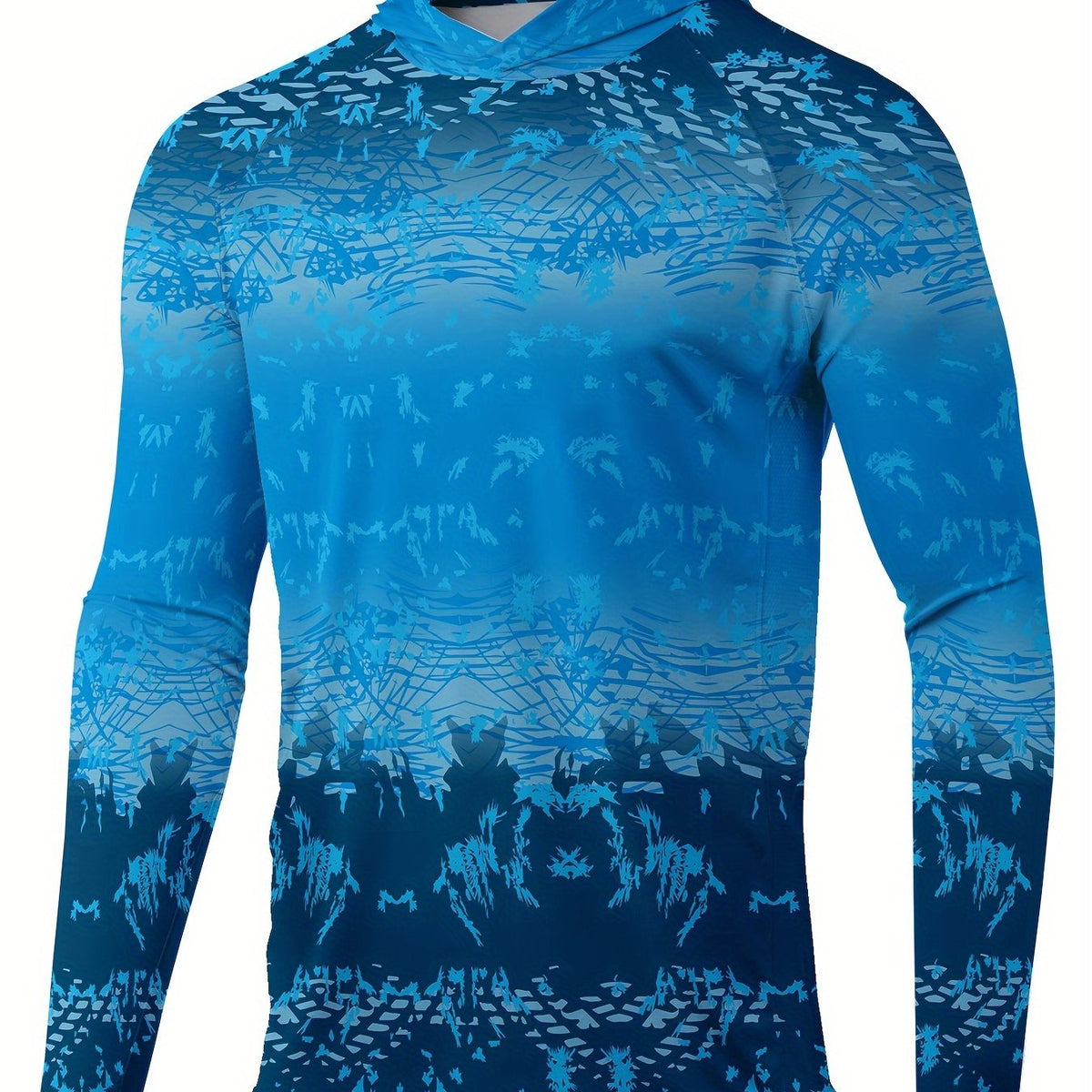 Men's Gradient Hoodie With Mask Sun Protection Shirt