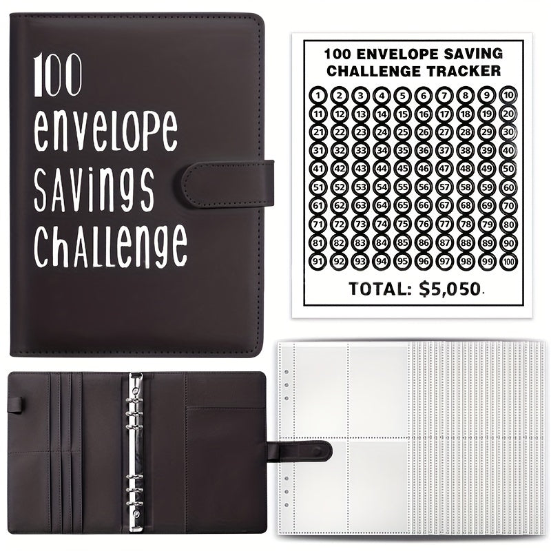 100 Envelope Saving Challenge Binder Book