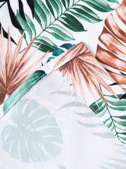 Men's Hawaiian Floral Short Sleeve Shirt for Summer Vacation