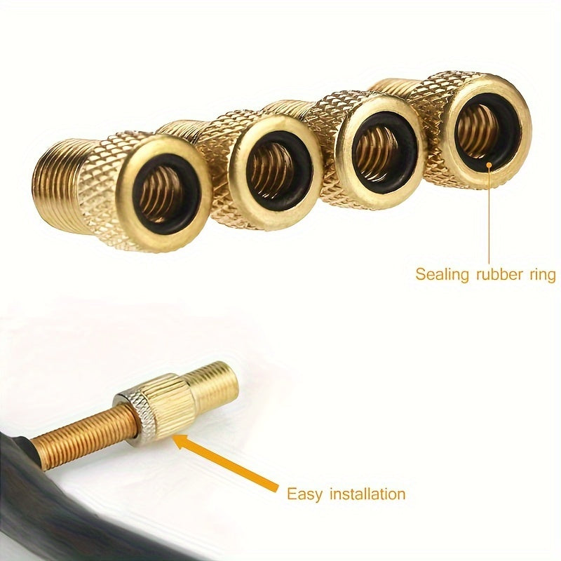 10pcs Copper Bicycle Valve Nozzles Compact Lightweight Adapter Accessory
