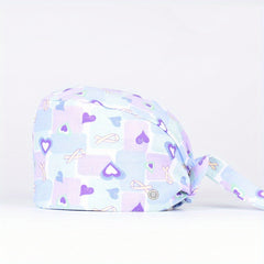 Cartoon Animal Print Work Cap Elastic Nurse Hat Women's Scrub Cap