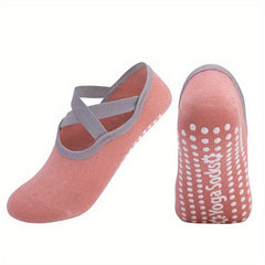 Cross Strap Non Slip Yoga Socks for Pilates Barre Ballet Fitness