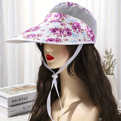 Floral Mesh Sun Hat UV Protection Baseball Cap