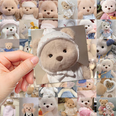 50pcs Bear Doodle Doll Stickers Self Adhesive Waterproof Decorative Stickers