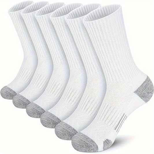 5 Pairs Cotton Basketball Sports Crew Socks US7 10 5