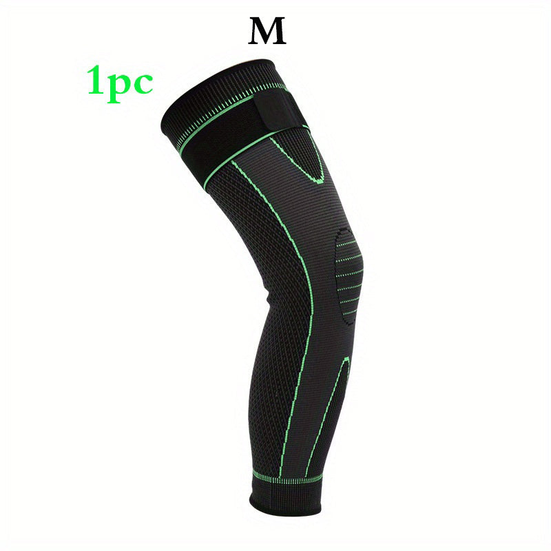 Compression Knee Pads for Volleyball & Running, Elastic Long Knee Pad Brace