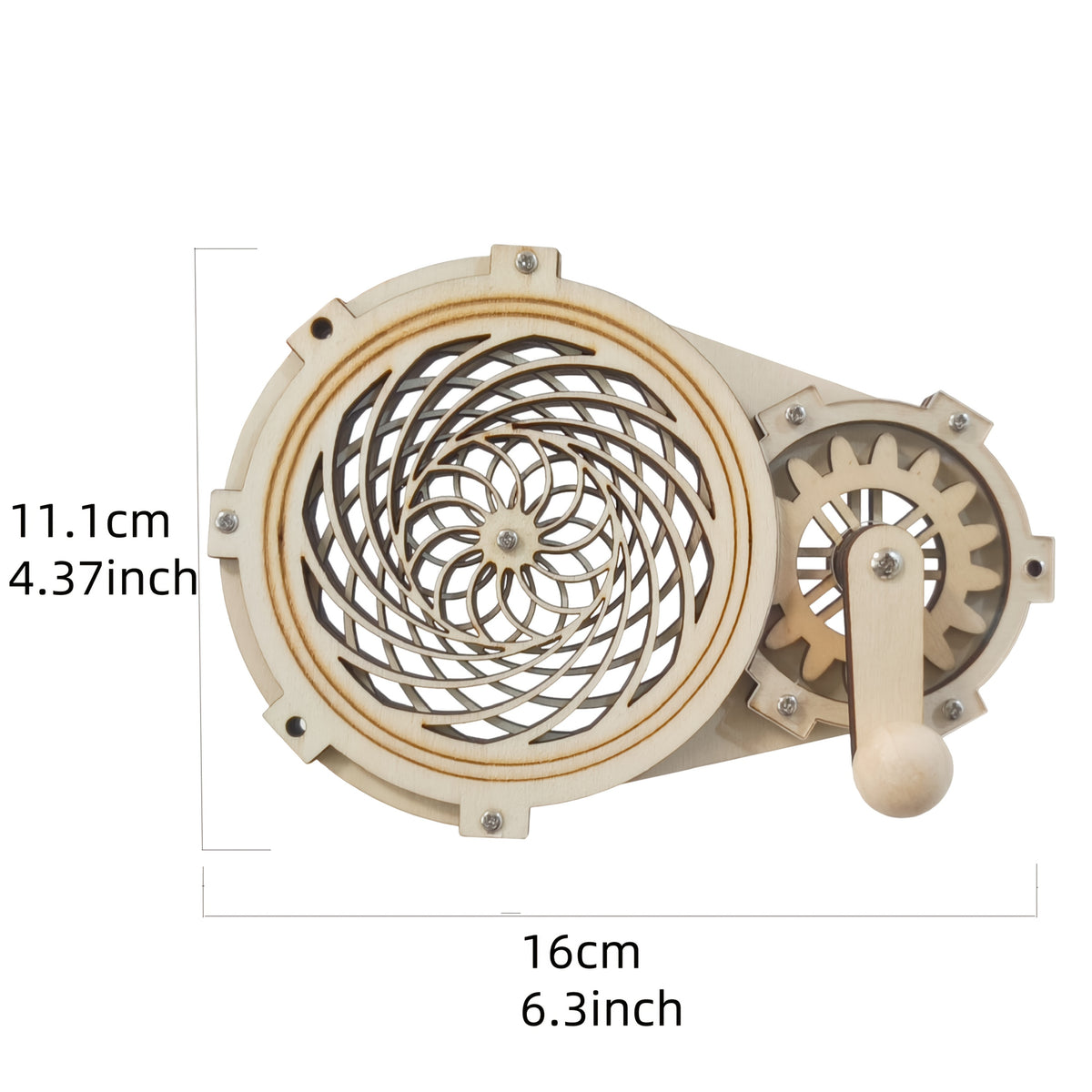 Wooden Fidget Gear Toy Kaleidoscope Wall Decor Sensory Learning DIY