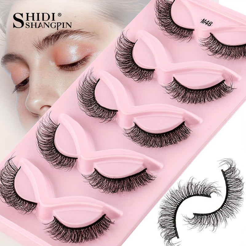 Soft and Fluffy 3D Curling False Eyelashes, Reusable, Natural Look