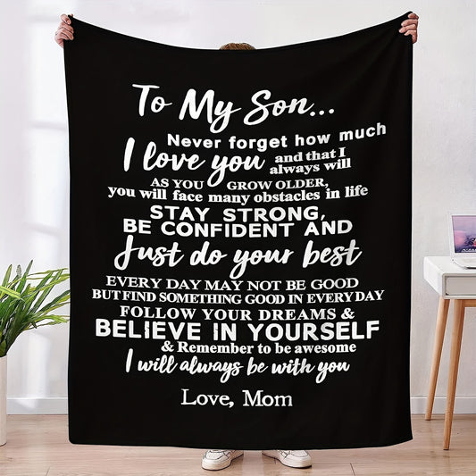 1PC Warm Flannel Throw Blanket Portable Home Gift From Mom