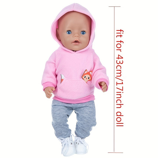 Little Fox Sweater Set for 17" Doll - Doll Clothes Set
