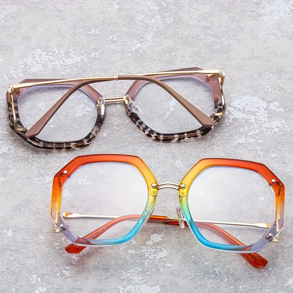 Polygonal Frame Anti Light Men's Glasses