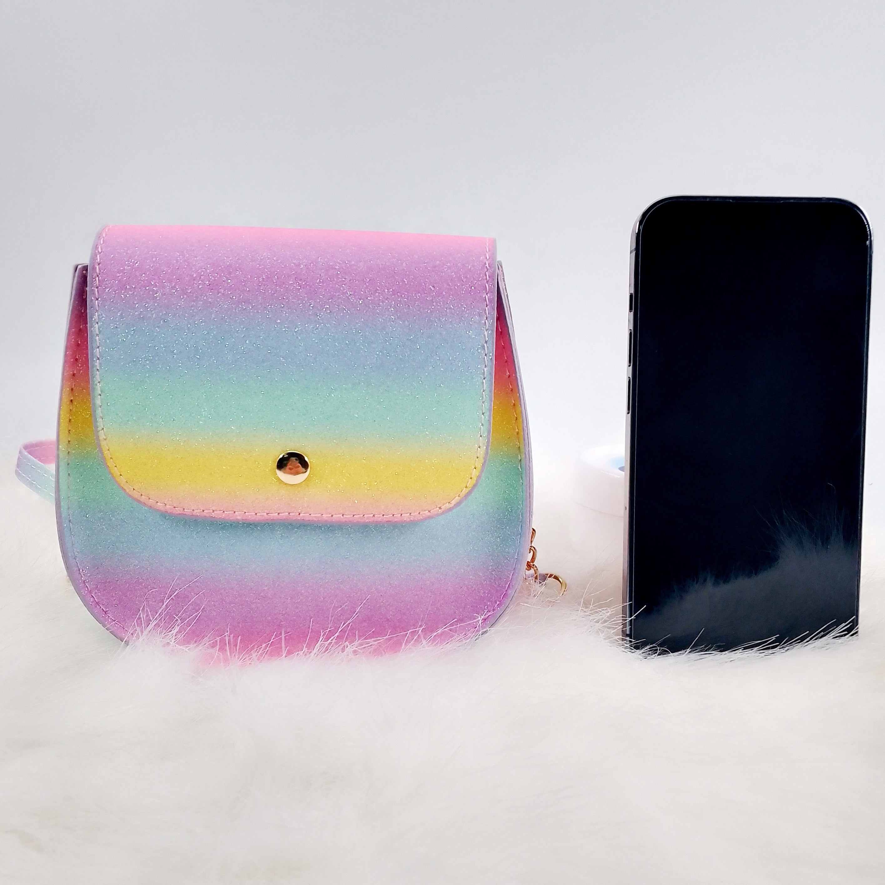 Gradient Glitter Small Crossbody Bag for Girls