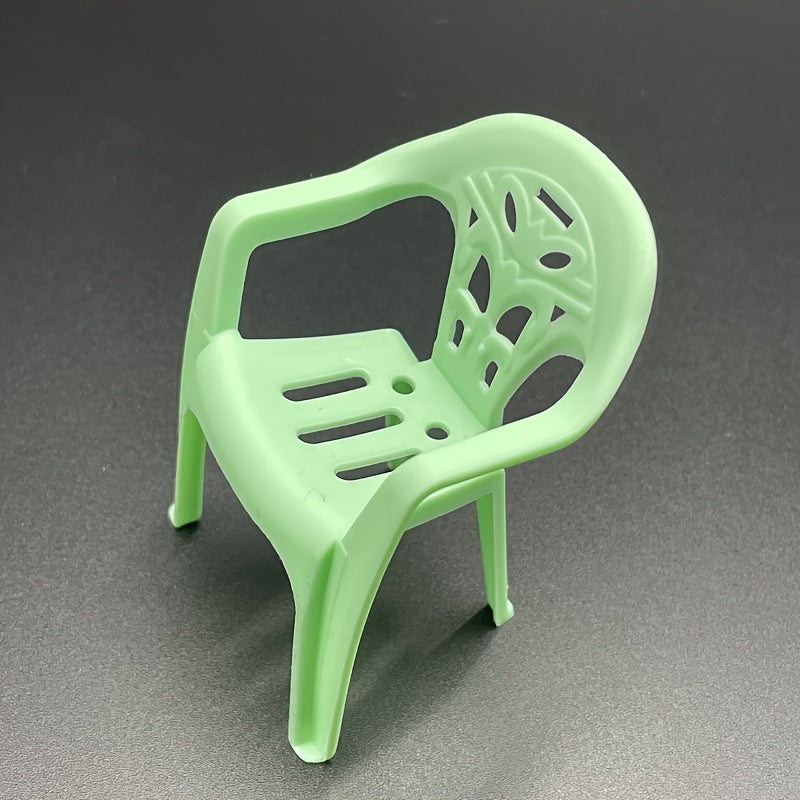 6pcs Mini Backrest Chairs Set for DIY Crafts Tea Party Home Decor